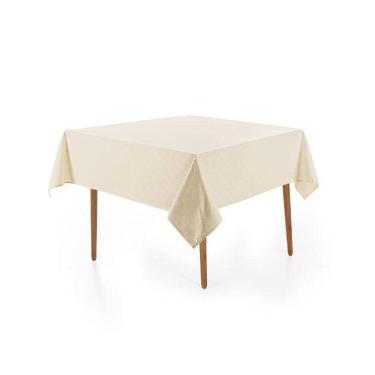 Imagem de Toalha De Mesa Quadrada 8 Lugares Alamanda Off White Karsten