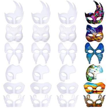 Imagem de Pacote com 24 máscaras de máscara de meia face em papel branco Leyndo