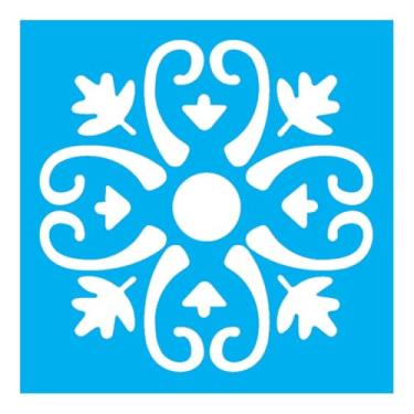 Imagem de Stencil de Plástico para Pintura OPA 10 x 10 cm - 144 Arabesco Folhas