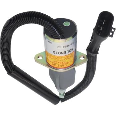 Imagem de HATRYIDA Solenoide de desligamento de combustível 12V SA-4806-12 para motor Kubota V2203 KX161-2 KX101 KX151 B1550 F2000 GV3160 KX101 L2550 R410 Hayter Mower T24 T224 T44 T424 R323
