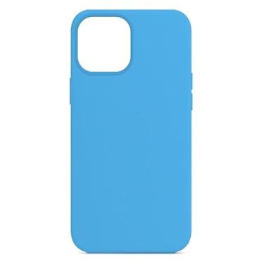 Imagem de Capinha Compatível com Iphone 12/12 pro Preta, Branca, Azul, Rosa, Bordô, Roxo, Lilás, Cinza, Pink, Bege, Flexivel, Tecnologia anti impacto, Aveludada com design PREMIUM c/logo (Azul Claro)