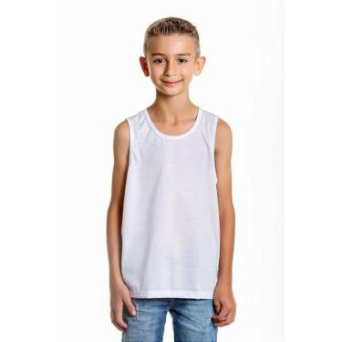 Imagem de Regata Infantil Branca 100% Poliéster - Conforto e Estilo - Cortesul, 