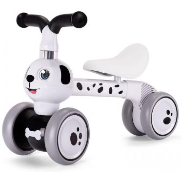 Imagem de Bicicleta sem Pedal Infantil Dálmata com 4 Rodas para Crianças de 1 a 4 Anos, YGJT, Branco