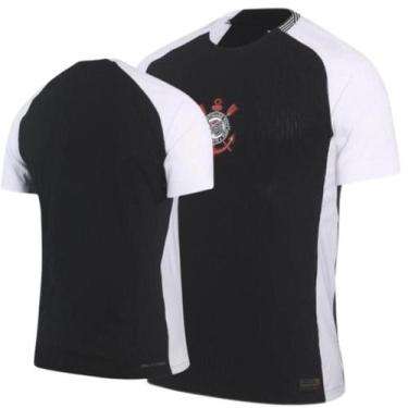 Imagem de Camisa Corinthians 25 26 Jogador Masculina PRETO BRANCO, Preto, GG