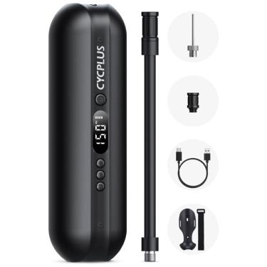 Imagem de Mini Compressor de Ar Elétrico Automotivo Portátil 5V 150 PSI com Luz LED e Painel LCD, CYCPLUS 5824086374, Preto