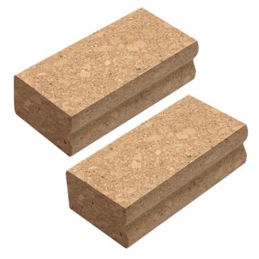 Imagem de Shupakul 2 peças de rolhas de polimento natural para snowboard, cortiça natural de cera de esqui, ferramenta de polimento de snowboard para operação manual, superfícies de polimento de cera