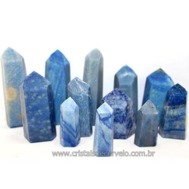 Imagem de 05 kg Ponta de Quartzo Azul Gerador Lapidado para Atacado