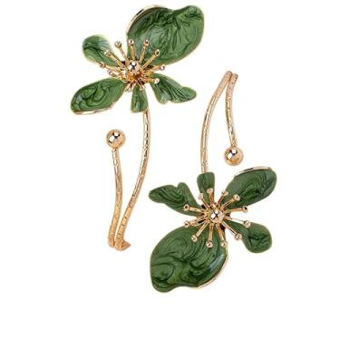 Imagem de Pulseira de braço de flor colorida para mulheres, ajustável, braço, espiral, espiral, braçadeira, minimalista, punho para o braço, verão, praia, joias, presentes, declaração, festa, joias, One Size