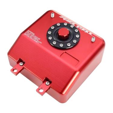 Imagem de H10 Aluminum Alloy Simulated Cell Receiver Equipment Box Electric Box Fuel Tank for 1/10 RC Crawler Car Vanquish H10 Optic LCG Upgrade Parts (Red)