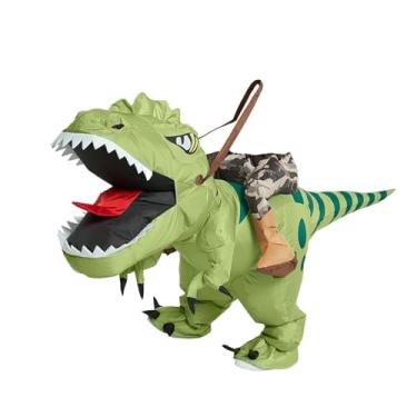 Imagem de Colaxi Fantasia de dinossauro inflável, roupa engraçada, fantasia de cosplay de dinossauro para festa de fim de ano, 150 a 190 Cm