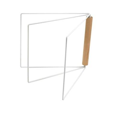 Imagem de Fenteer Suporte para pano de prato, escorredor de pano de prato para de cozinha, dobrável, 3 braços, suporte para toalha, para toalha de mão para, Branco