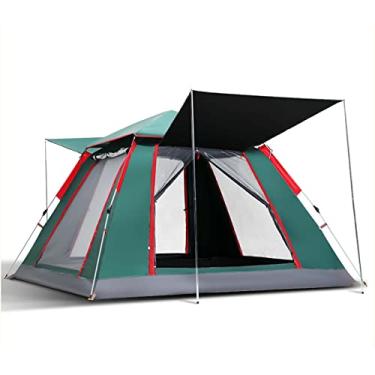 Imagem de Barraca de acampamento portátil, barraca pop-up instantânea para 5 a 8 pessoas, 2 em 1, à prova d'água, à prova de vento com bolsa de transporte para atividades ao ar livre, praia, viagens