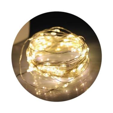 Imagem de Pisca Pisca LED Fio de Fada 2m com 20 LEDs – Ideal para Festas, Casamentos, Natal, Aniversários e Decoração de Fotos (Branco Quente)