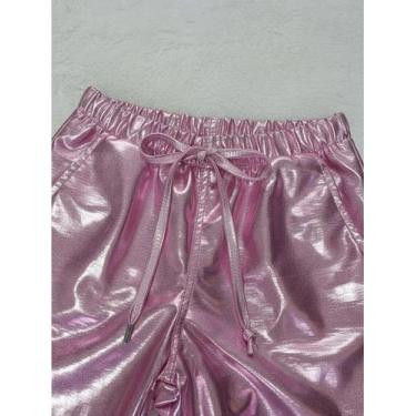 Imagem de Calça Jogger Infantil Holografica - Avm Confecções, Rosa, 10