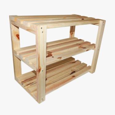 Imagem de Sapateira de Madeira para 9 Calçados com Pintura - Modelo M - PALLET S