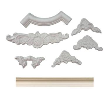 Imagem de Kit Formas 1 Rodameio/boiserie, 1 Cantoneira E 5 Arabescos - garden