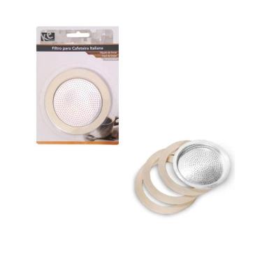 Imagem de Filtro E Borrachas Cafeteira Italiana De Alumínio 12 Xícaras