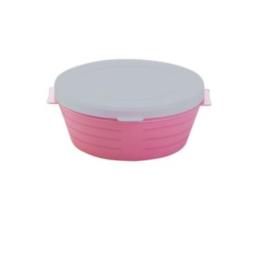 Imagem de Pote Vasilhame Multiuso 600ml Redondo Rosa ( 43598 )