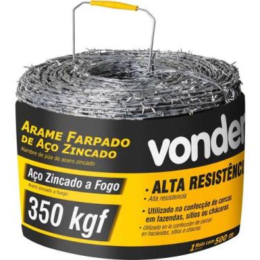 Imagem de Arame Farpado 350 Kgf 500 M Vonder