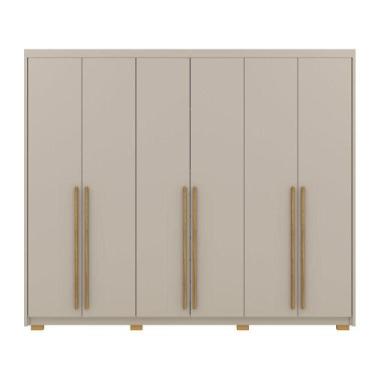 Imagem de Guarda-roupa Casal 6 Portas 3 Gavetas 100% Mdf Dukai Fendi - VILA RICA