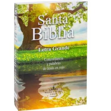 Imagem de Santa biblia  letra grande  concordancia y palavras de jesus em rojo -