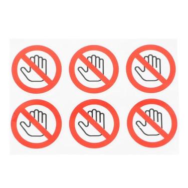 Imagem de 6 etiquetas de segurança não toque adesivos de aviso não toque adesivos envelopes selos não use etiquetas para escritório, loja, restaurante, negócios