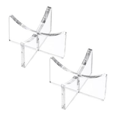 Imagem de Suporte de exibição de beisebol, 2 peças de suporte de beisebol, softball, tênis, acrílico, memorabilia, vitrine, transparente