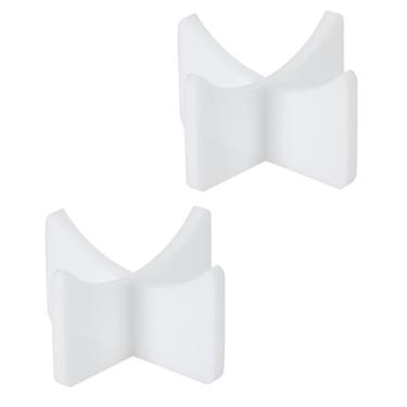 Imagem de Suporte de exibição de bola de 5 cm, pacote com 2 unidades, suporte de bola de acrílico multifuncional para tênis de beisebol de softball, branco