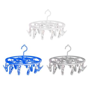 Imagem de Varal De Roupa Redondo Portátil Com 16 Prendedores - Sortido
