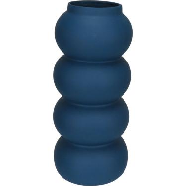 Imagem de Vaso Decorativo Enfeite Redondo Home&co Cerâmica 30x13 Azul