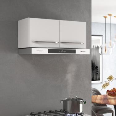 Imagem de Armário Aéreo Modulado Geladeira Viena 2 Portas Branco