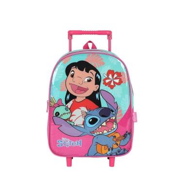 Imagem de Mochila de Rodinhas Sem Alça Luxcel Lilo e Stitch Pink