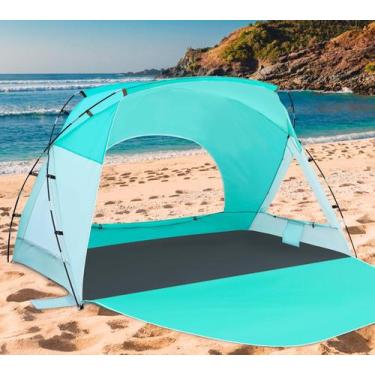 Imagem de Tenda de praia Etto 285x168x185cm UPF 50+ impermeável 6-8 pessoas