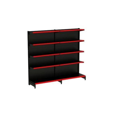 Imagem de Kit 2 Módulos De Gôndolas Parede 1,70 Fit40 Amapá Expositor Preto