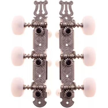 Imagem de Tarraxa Violao Rozini Ra214npg Violao P.Grosso Nylon Cromado B. Claro