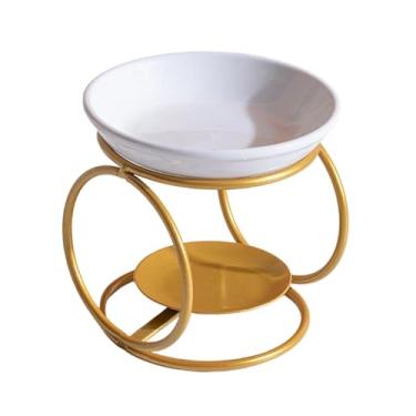 Imagem de Generic Queimador de óleo com estrutura de ferro, decoração para casa, estilo europeu, queimador de cera perfumada, aquecedor de óleo para sala de estar, Ouro