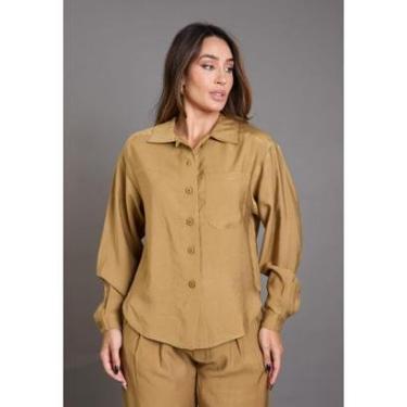 Imagem de Camisa Manga Longa Feminina Social Em Viscose com Bolso Cor:;Tamanho:M;Idade:Adulto;Genero:Feminino-Feminino