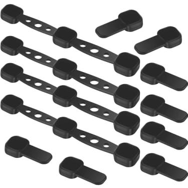 Imagem de Fivela magnética de silicone para fritadeira a ar, 12 peças, resistente ao calor, multiuso, papel manteiga, fivela para cozinha doméstica (preto)