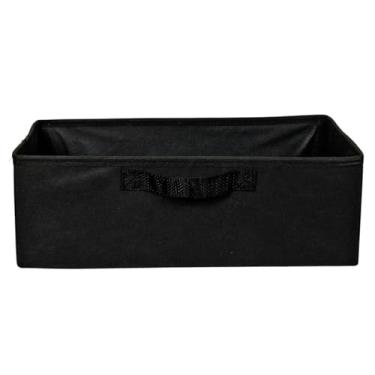 Imagem de Caixa Organizadora Premium, preta TNT 80g e Cardboard, Preta, 42x28x15cm/28x28x15cm/28x15x28cm, Capacidade 15kg, para Closet, Armário e Escritório (G)