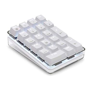 Imagem de Magicforce Teclado numérico mecânico Numpad 21 teclas com fio para laptop com LED azul retroiluminado USB numérico para laptop, desktop, computador PC (interruptor marrom)