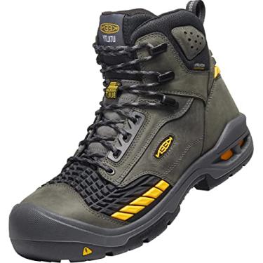 Imagem de KEEN Utility Men's Troy 6” KBF Composite Toe Waterproof Work Boots Construction, Magnet/Black, 14