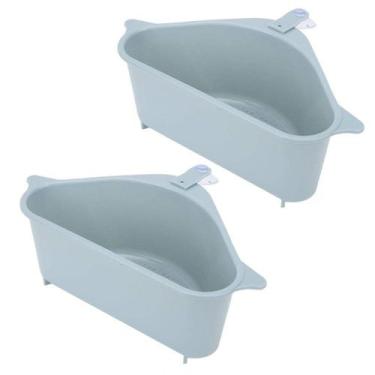 Imagem de Suporte de esponja para pia de cozinha Caddy em forma triangular Fdit