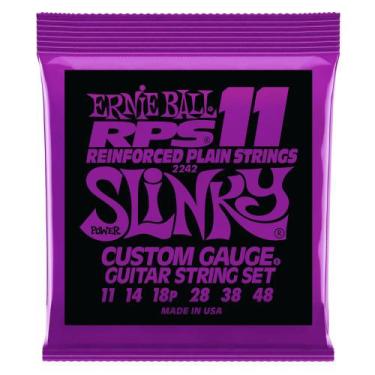 Imagem de Encordoamento para guitarra ernie ball 011.048 rps11 power slinky, Ver