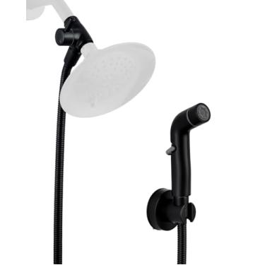 Imagem de G-Promise Acessório de pulverizador de chuveiro de cachorro para banho rápido e limpo de animais de estimação, chuveiro multifuncional, desviador de metal, mangueira extra longa de 86 polegadas, sem