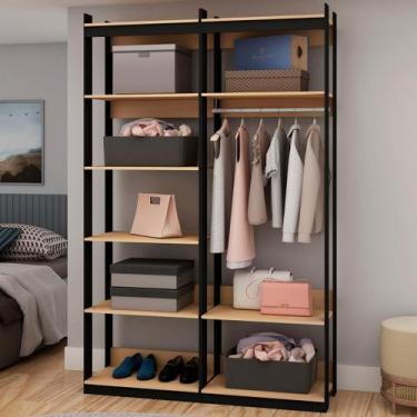 Imagem de Guarda Roupa Genialflex Closet Modulado 1 Cabide mais Prateleiras Frei