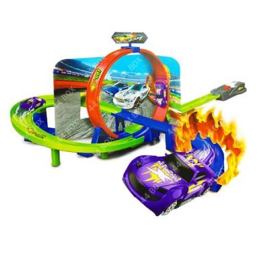 Imagem de Brinquedo Pista Carrinhos Hot Super Looping 360 - Pista Carro Hot