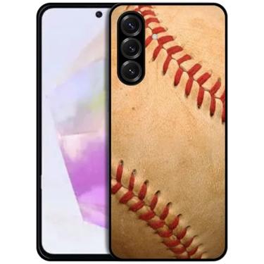 Imagem de SM CASES Capa para Samsung Galaxy A56 5G - Vintage Baseball Grunge Design Impresso 2D Capa de Proteção de Borracha TPU à Prova de Choque para Samsung Galaxy A56 5G Preto