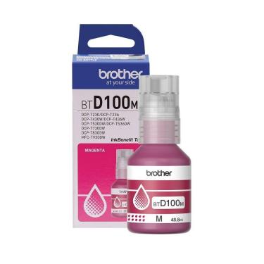Imagem de Tinta Brother Bt-d100 Bt D100 Magenta Original Dcp-t230 Dcp-t430w Dcp-t530dw Dcp-t730dw 108ml