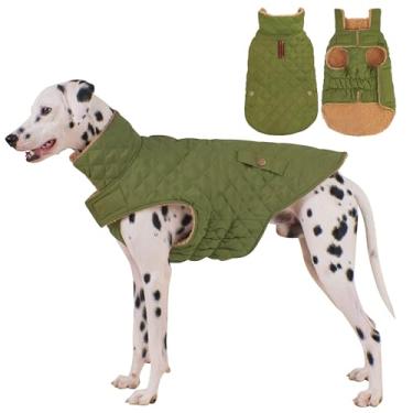 Imagem de Vitiswap Casaco de inverno para cães, impermeável, quente, para cães grandes, meninos, colete ajustável para animais de estimação à prova de vento, roupas para clima frio, roupa de neve para cães com