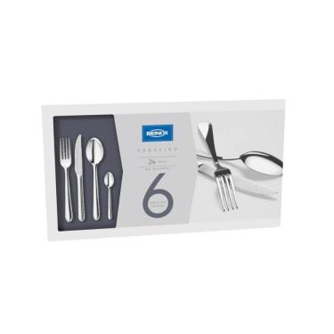 Imagem de Faqueiro Brinox 24 Peças Aço Lyon - 5101102 Prata